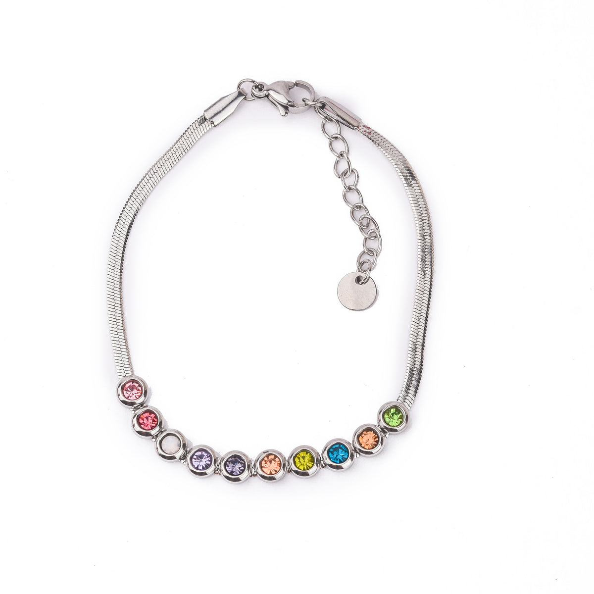 Pulseras Con Piedras De Nacimiento Para Bebés Y Niños Con Cristales Y Cadena De Swarovski - México