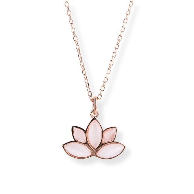Minimalist Lotus Flower Necklace Joyeria Pangea